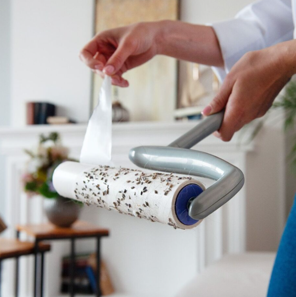 Сменный ролик - блок для чистки мягкой мебели и штор Clean Space (60 листов, диагональная намотка)